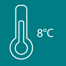 8 °C-os fagyvédelem